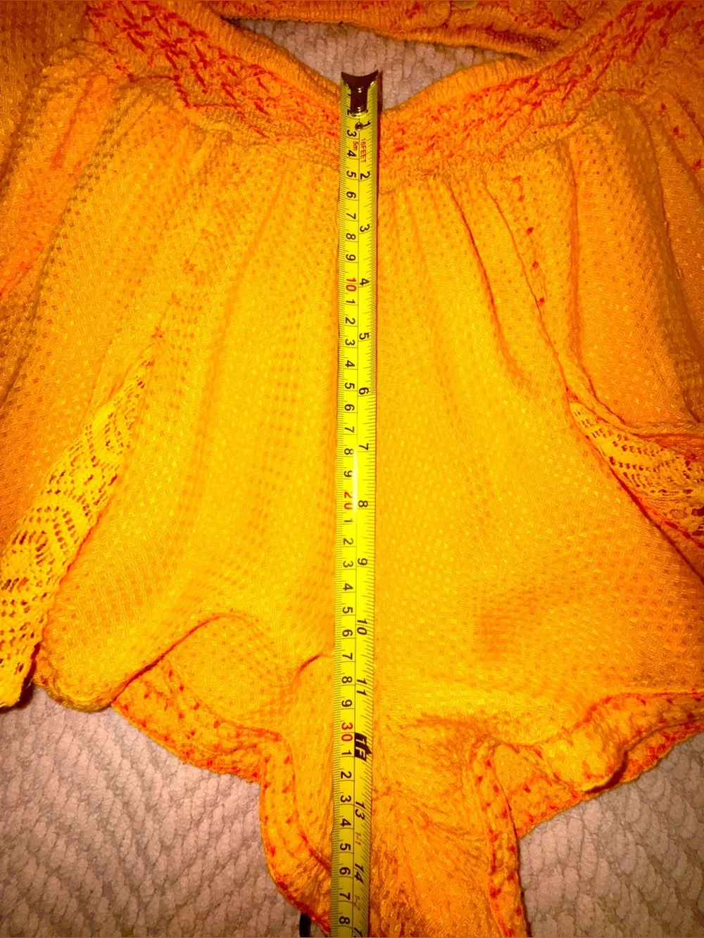 Free People Southset Matching Top & Shorts Set Orange Size Small